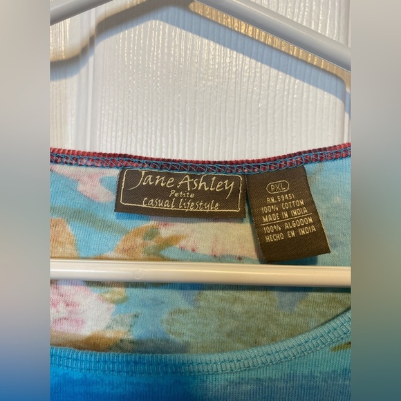 Jane Ashley Sequin Floral Top Size XL - Picture 4 of 6